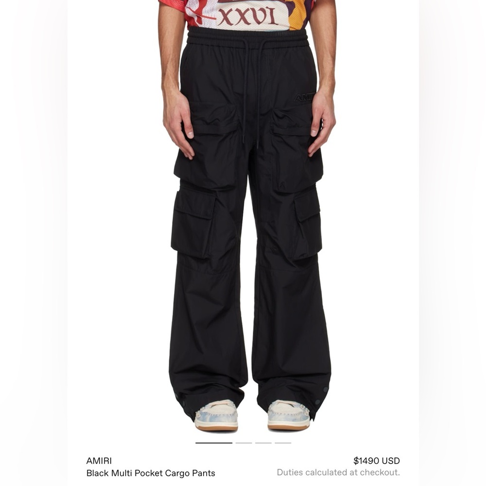 AMIRI NWT Multi Pocket Cargo Pants- Black, size medium